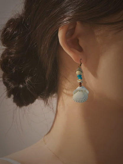 Handmade Boho Seashell Earrings – Ocean-Inspired Beach Jewelry