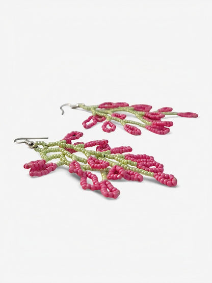 Pack of 2 - Beaded Coral-Inspired Earrings