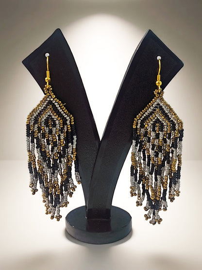Pack of 2 – Lime & Fringe Beaded Earrings | Handmade Statement Jewelry